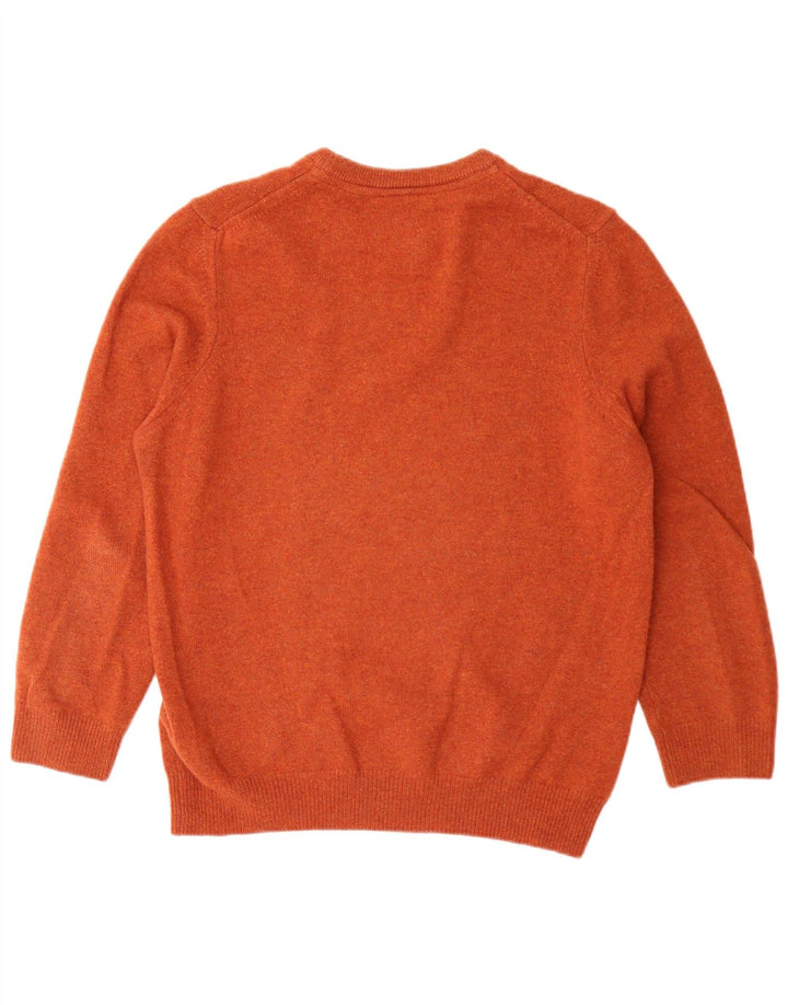 Lyle & Scott Jersey Suelto con Cuello Redondo para Hombre Naranja Mediano