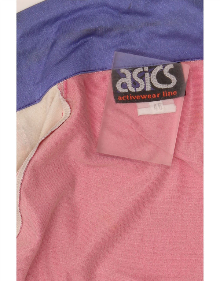 ASICS Chaqueta superior de chándal gráfico para mujer IT 46 Large Pink Colourblock