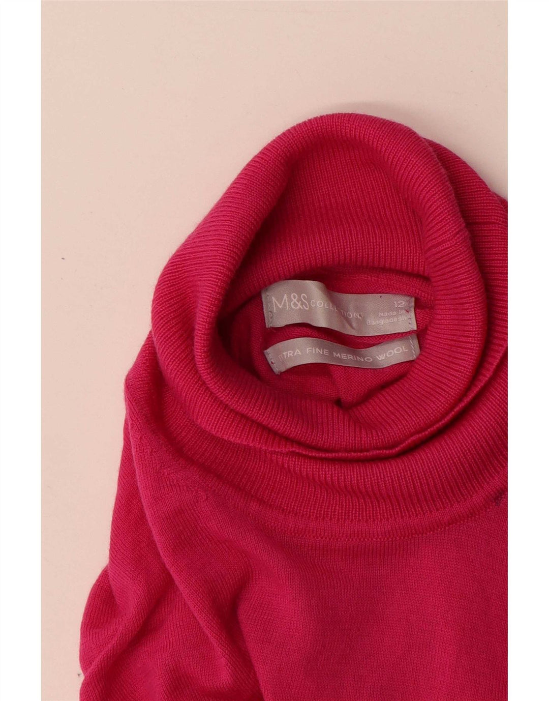 Marks & Spencer - Jersey con cuello vuelto para mujer, talla 40, color rosa medio