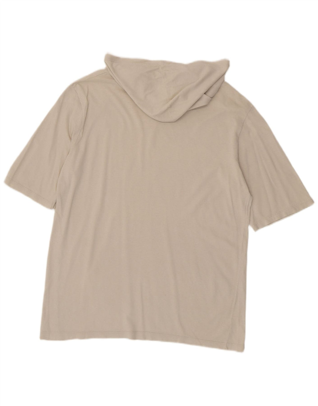 Benetton Camiseta Con Capucha Top Medium Off White Algodón