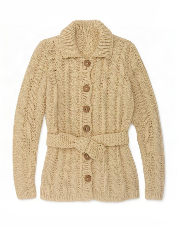 Vintage mujer Cardigan suéter Reino Unido 12 medio apagado blanco