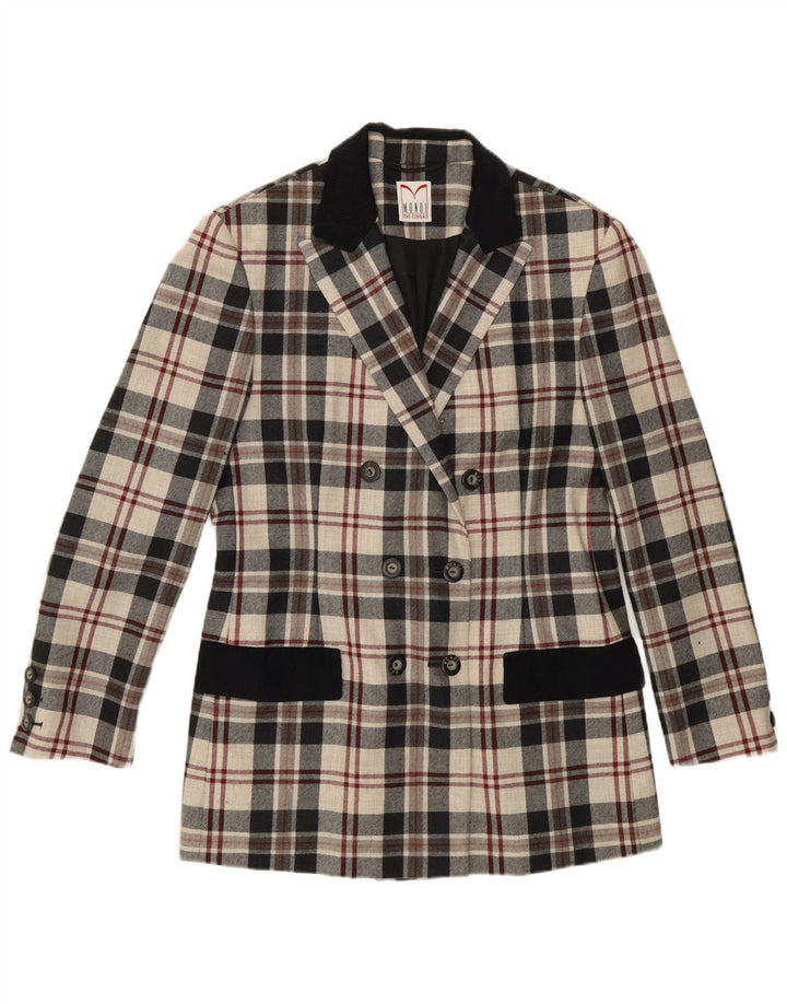 Mondi Chaqueta tipo blazer con doble botonadura para mujer EU 38 Cuadros beige mediano