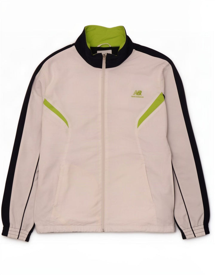 New Balance Hombre Chándal Top Jacket XL Blanco Colorblock Poliéster