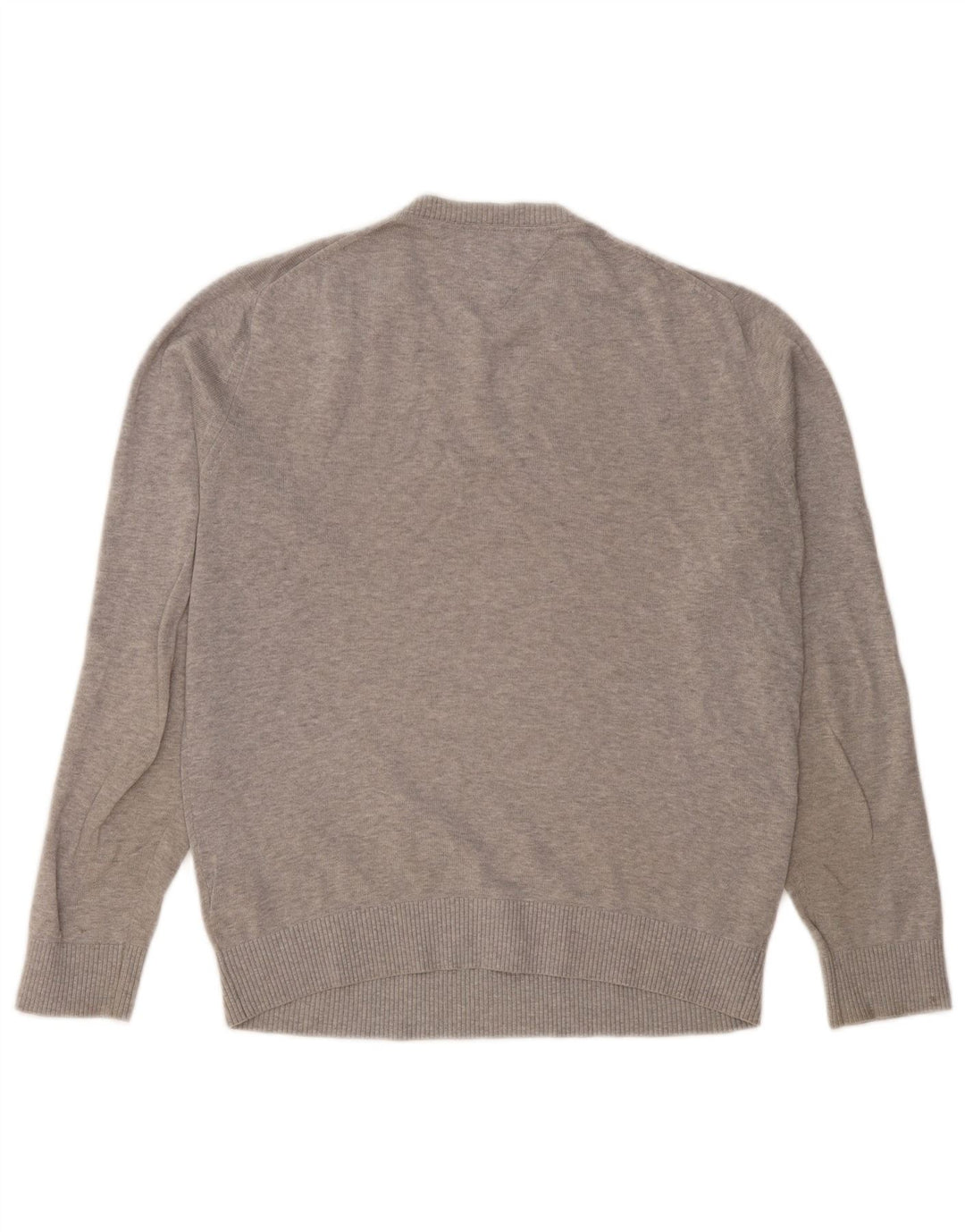 Tommy Hilfiger Jersey con Cuello en V para Hombre de algodón Gris Medio