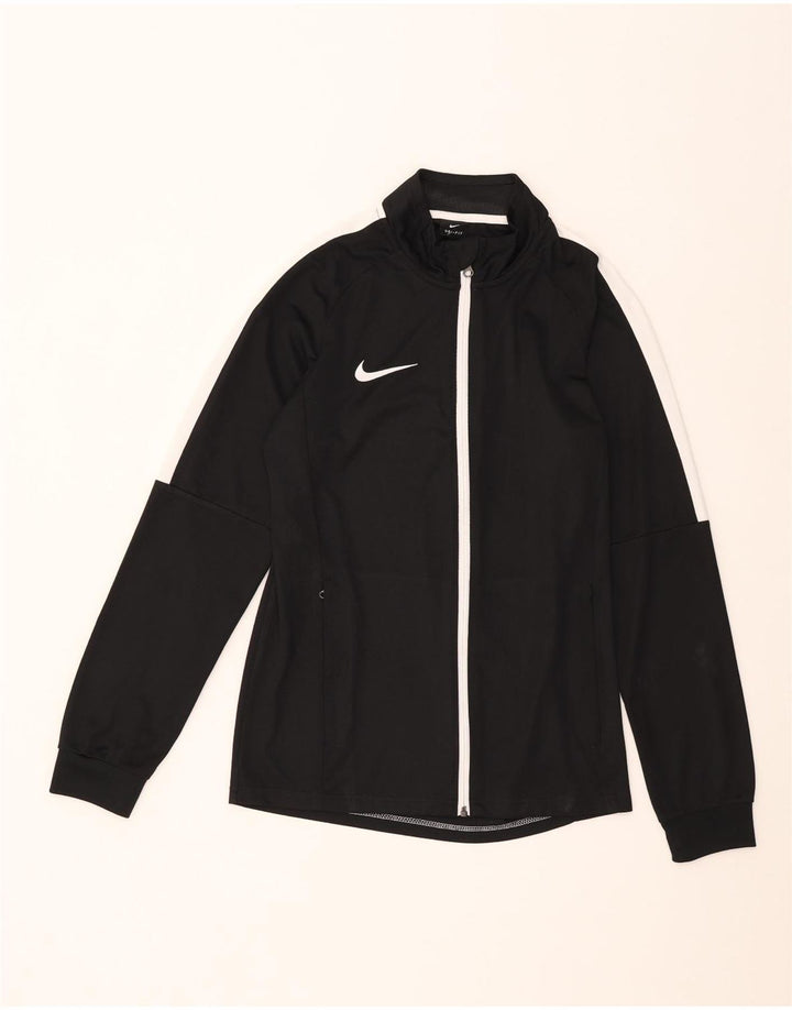 Nike Hombre Dri Fit Chándal Top Chaqueta Pequeña Negro Colorblock Poliéster