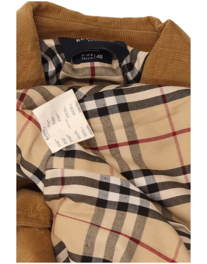 Burberry Chaqueta tipo blazer de pana con 3 botones para mujer IT 46 Algodón marrón grande