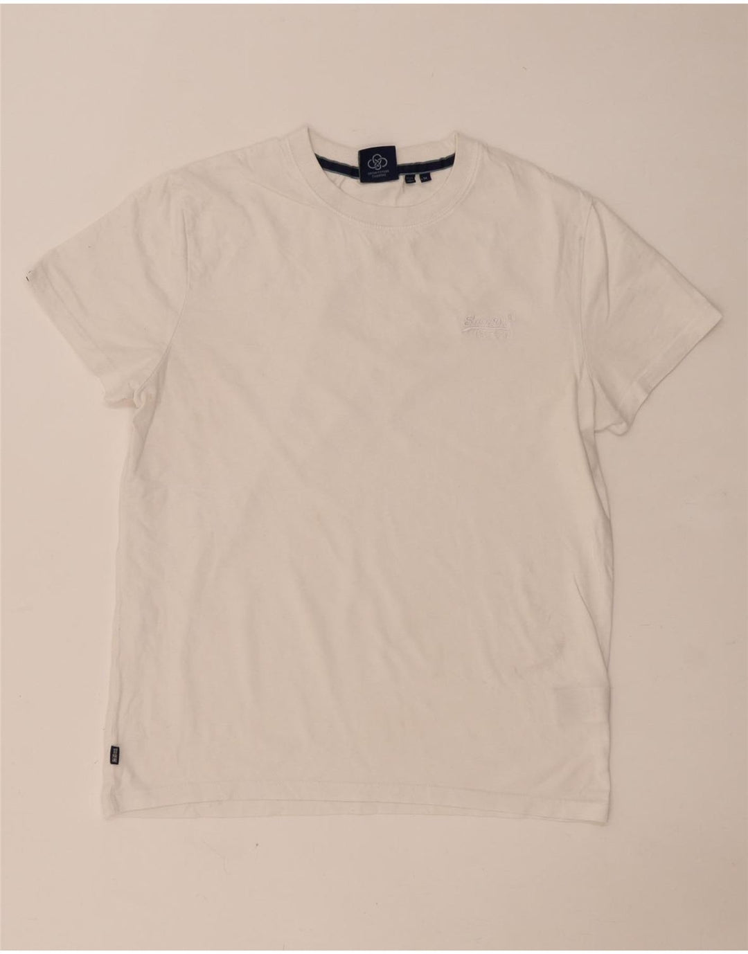 Superdry Camiseta para hombre Top Medium White Cotton