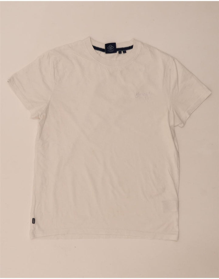 Superdry Camiseta para hombre Top Medium White Cotton