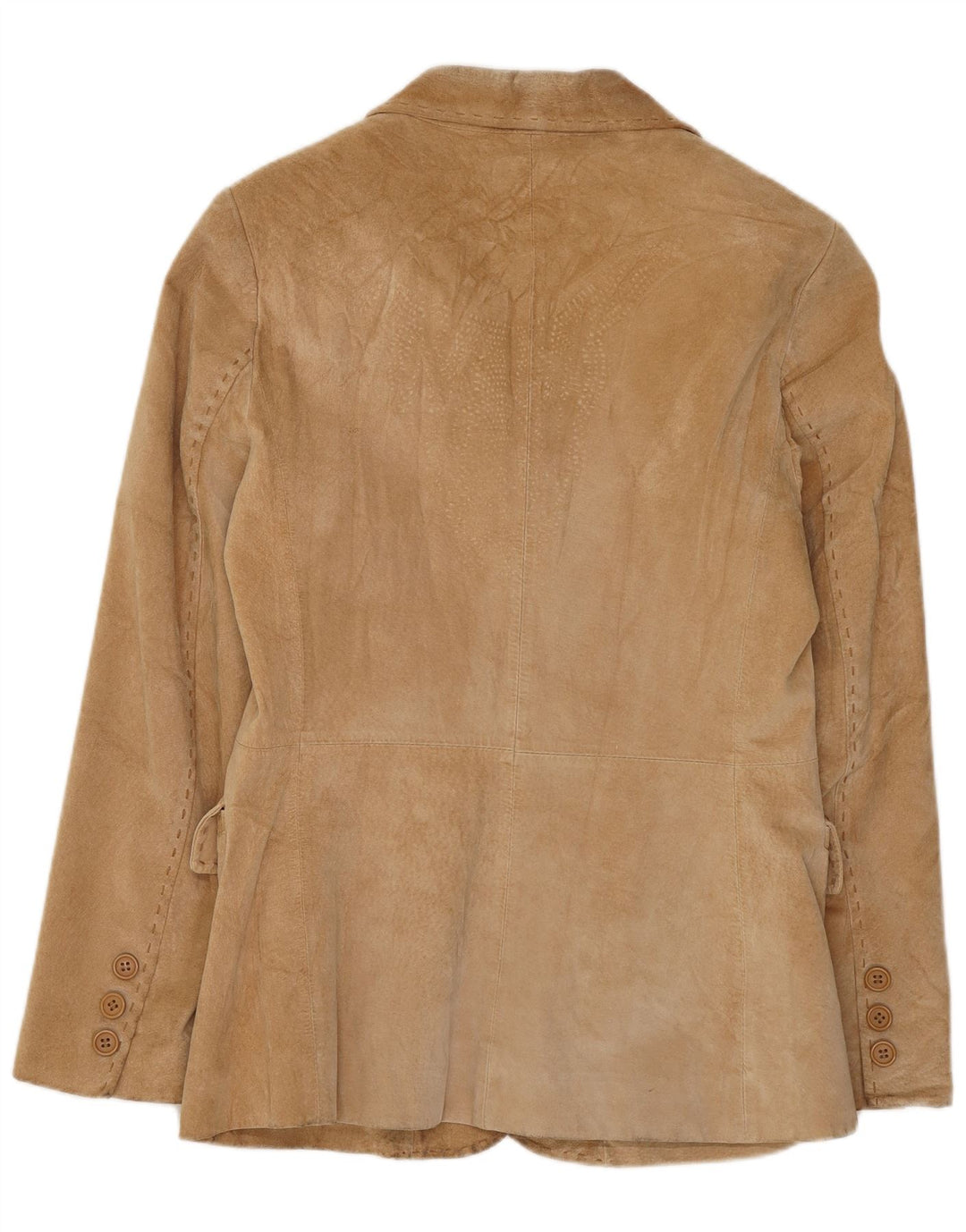 Chaqueta estilo blazer de ante con 3 botones para mujer Privilegi IT 44 Cuero marrón medio