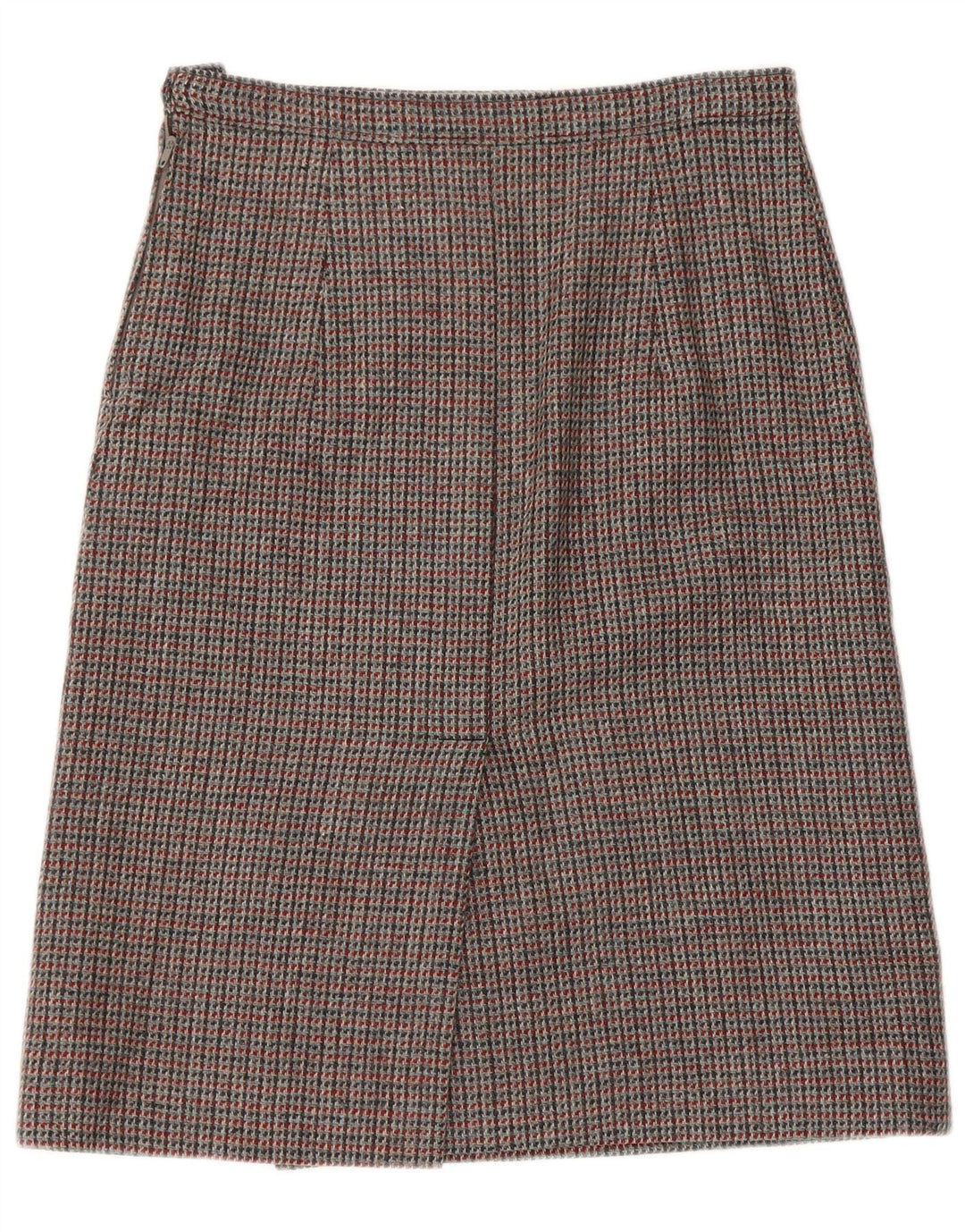 Vintage mujer A-Line falda W30 pata de gallo gris medio