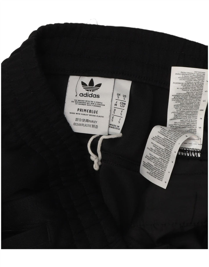 Adidas Hombre Crop Chándal Pantalones Pequeños Negro Poliéster