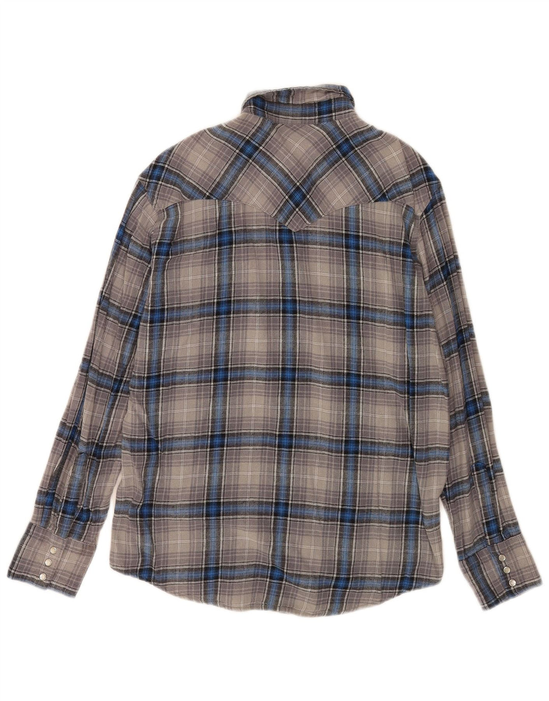 Wrangler Camisa De Franela Para Hombre Algodón A Cuadros Gris Grande