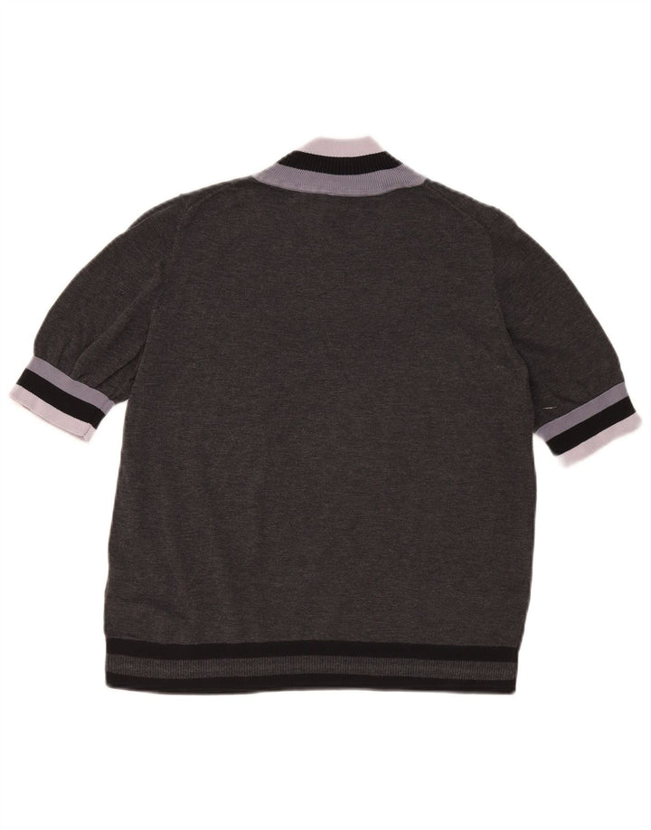 Cos Suéter tipo jersey con cuello alto para mujer, Reino Unido 44, color gris medio