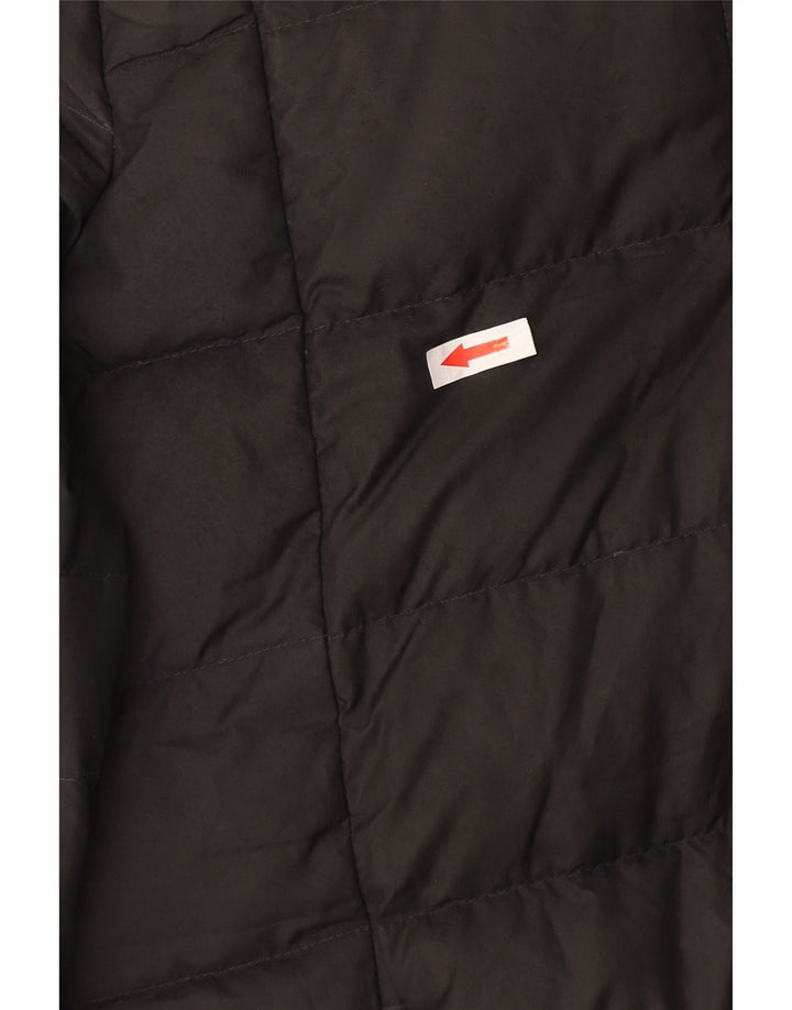 Nike - Chaqueta acolchada con capucha para mujer, talla 40, color gris medio