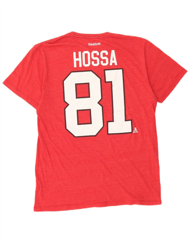 Reebok - Camiseta gráfica para hombre Chicago Blackhawks, talla grande, poliéster rojo