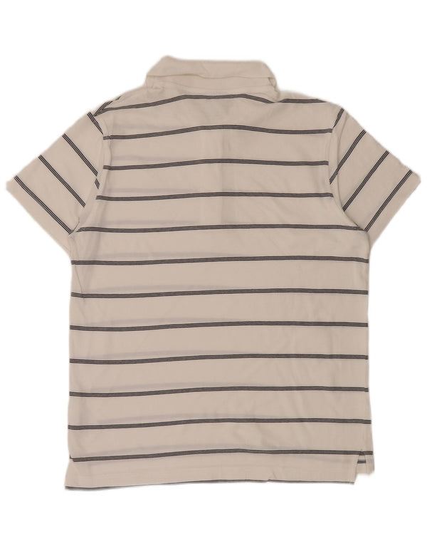 Adidas Polo para hombre UK 40/42 Algodón de rayas blancas medianas