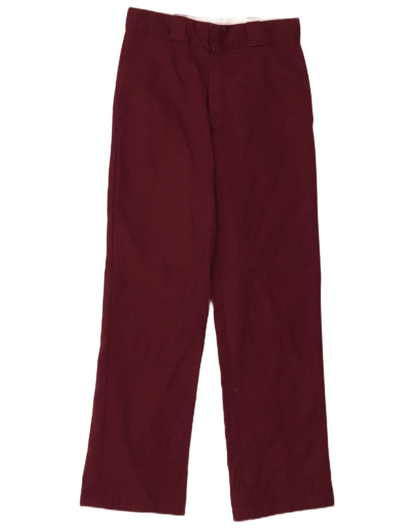 Dickies Pantalón chino recto para hombre W28 L30 Borgoña