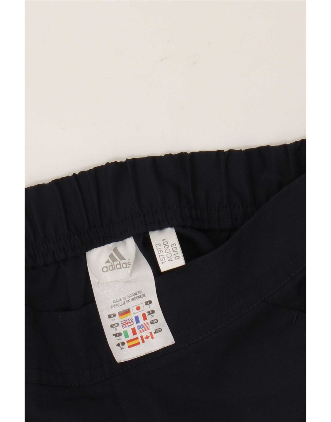 Adidas Pantalones cortos deportivos para mujer UK 8 Small Azul marino Poliéster