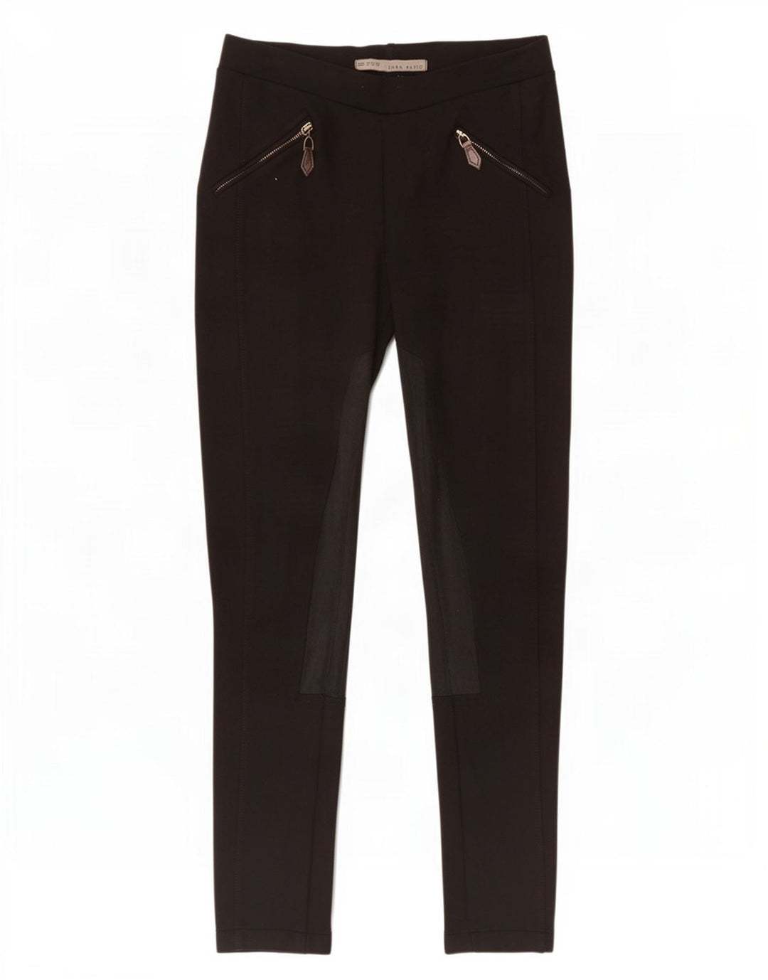Zara Mujer Leggings Reino Unido 42 Mediano Negro