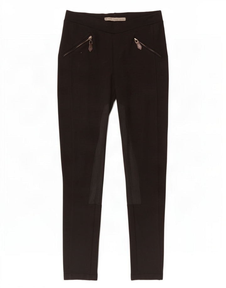 Zara Mujer Leggings Reino Unido 42 Mediano Negro