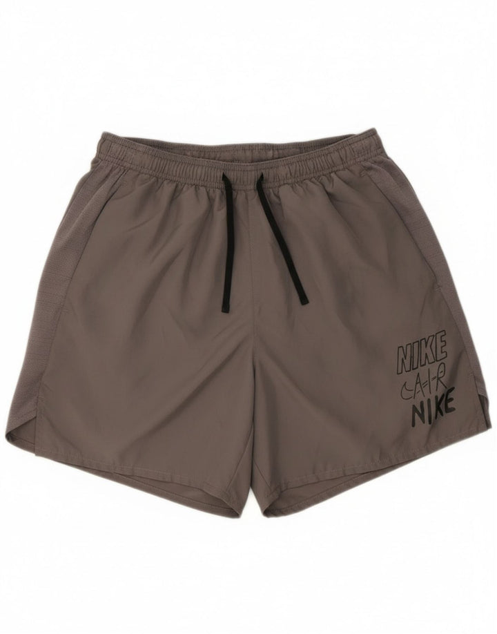 Nike Dri Fit Graphic - Pantalones cortos deportivos para hombre (poliéster), color gris