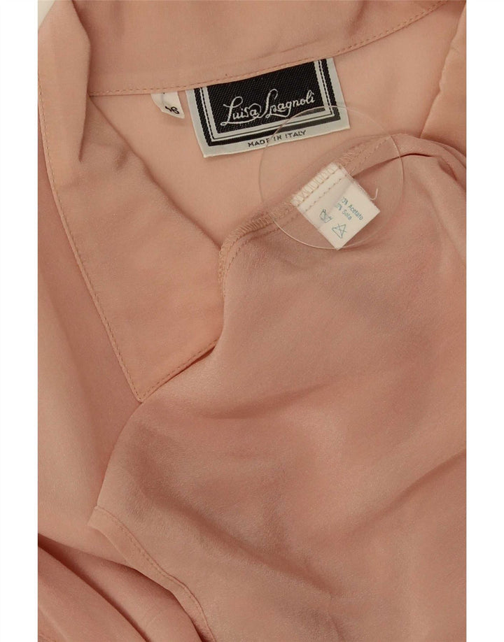 Luisa Spagnoli Blusa para mujer IT 46 Large Acetato rosa