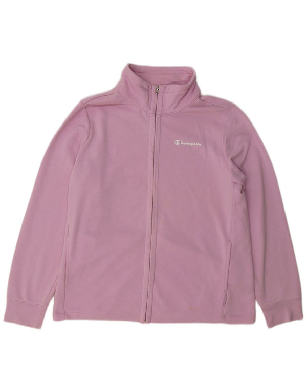 Champion Womens Tracksuit Top Jacket UK 18 XL Pink Cotton