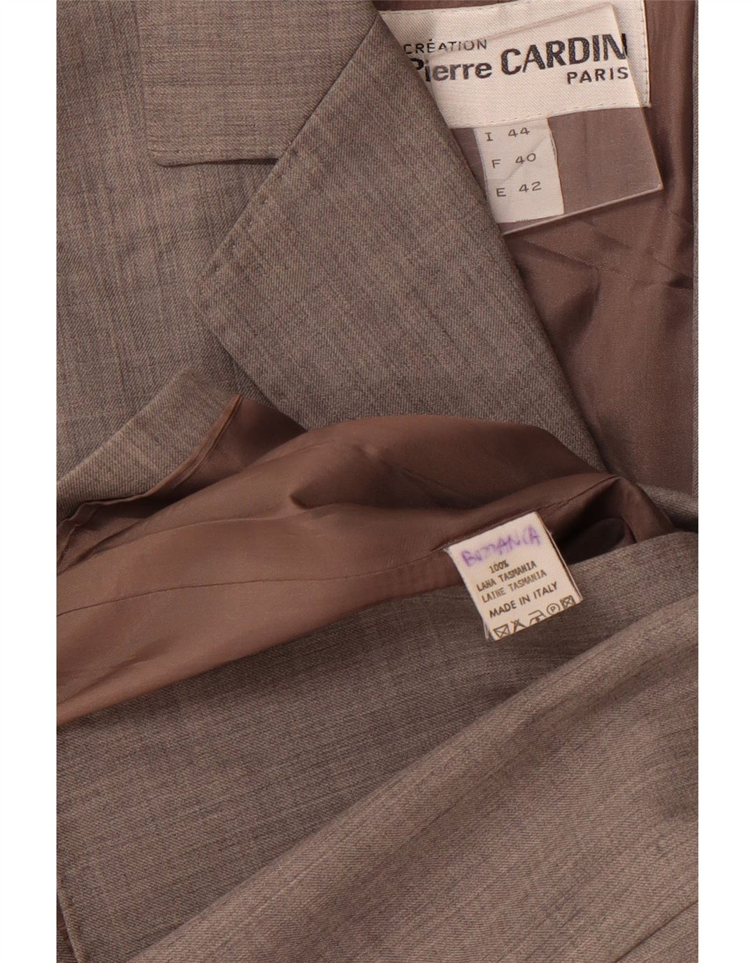 PIERRE CARDIN Chaqueta tipo blazer de 3 botones para mujer EU 42 Gris medio a rayas