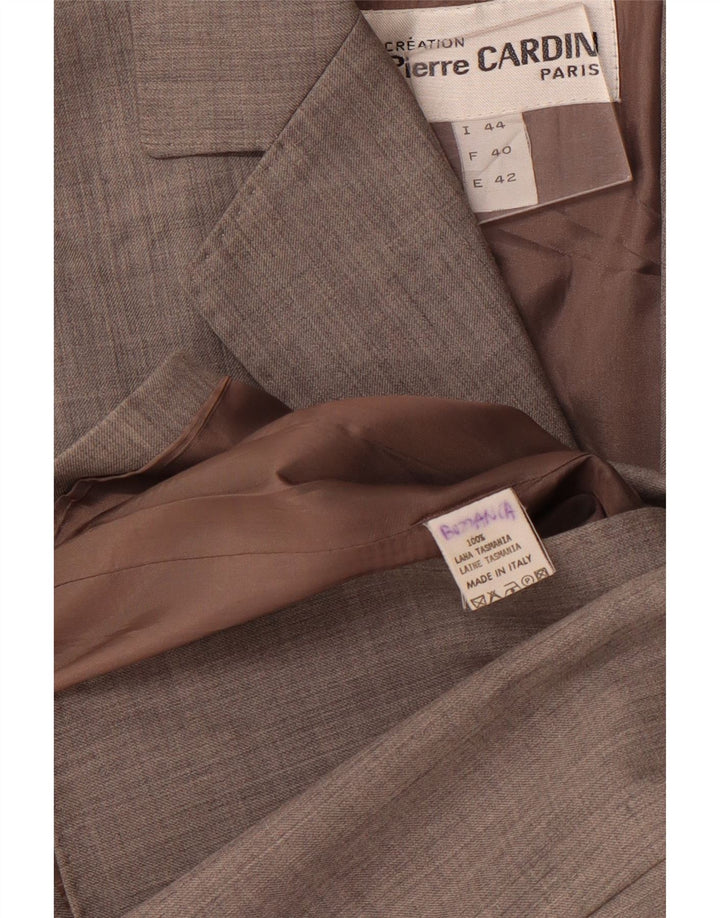 PIERRE CARDIN Chaqueta tipo blazer de 3 botones para mujer EU 42 Gris medio a rayas