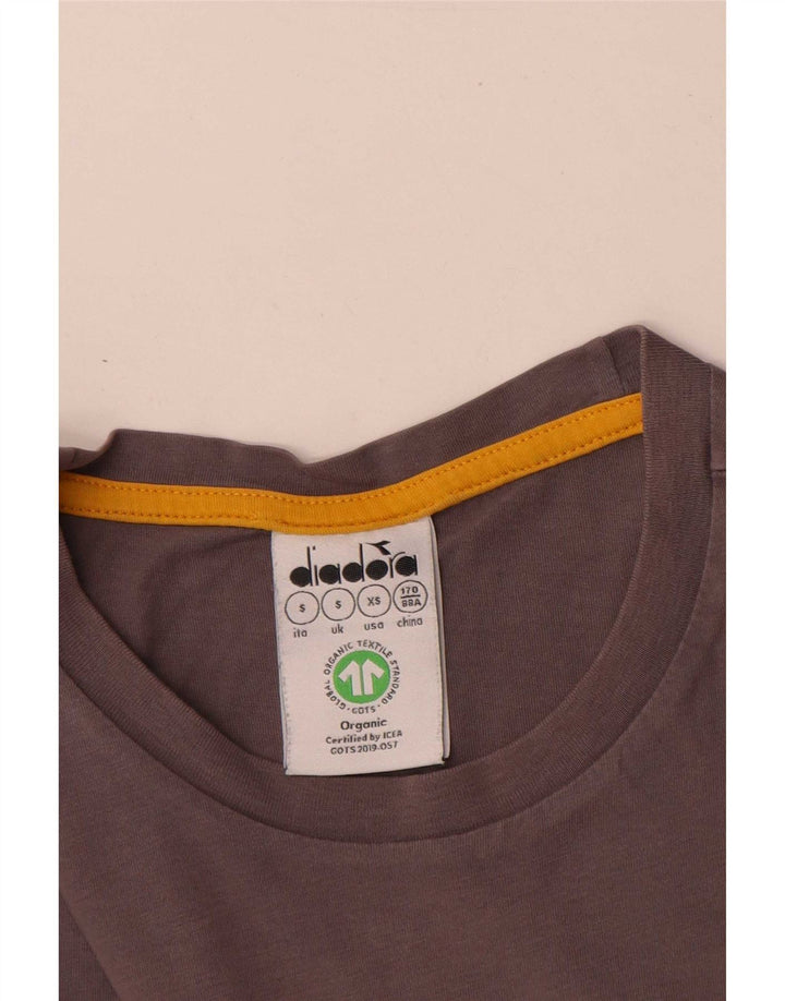 Diadora Hombre Camiseta Gráfica Top Small Gris Algodón
