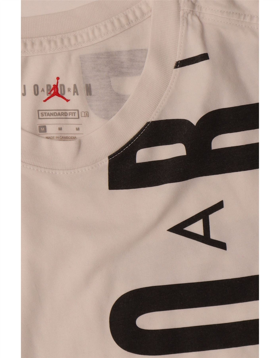 Jordan - Camiseta gráfica de ajuste estándar para hombre, talla mediana, algodón blanco