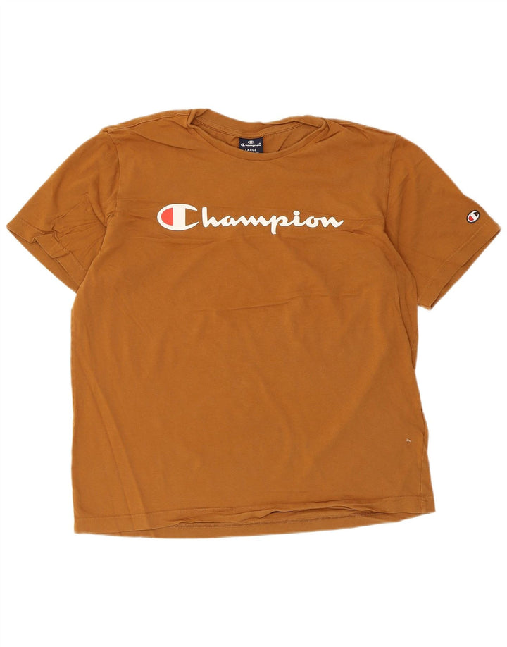 Champion - Camiseta gráfica para hombre, talla grande, algodón marrón