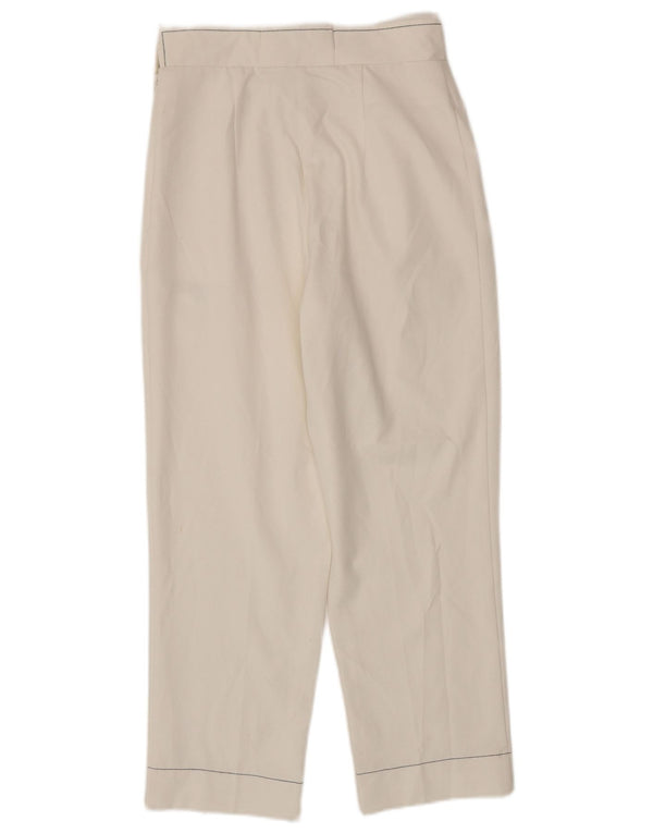 Topshop Pantalones cortos ajustados para mujer UK 8 Small W28 L25 Poliéster blanco