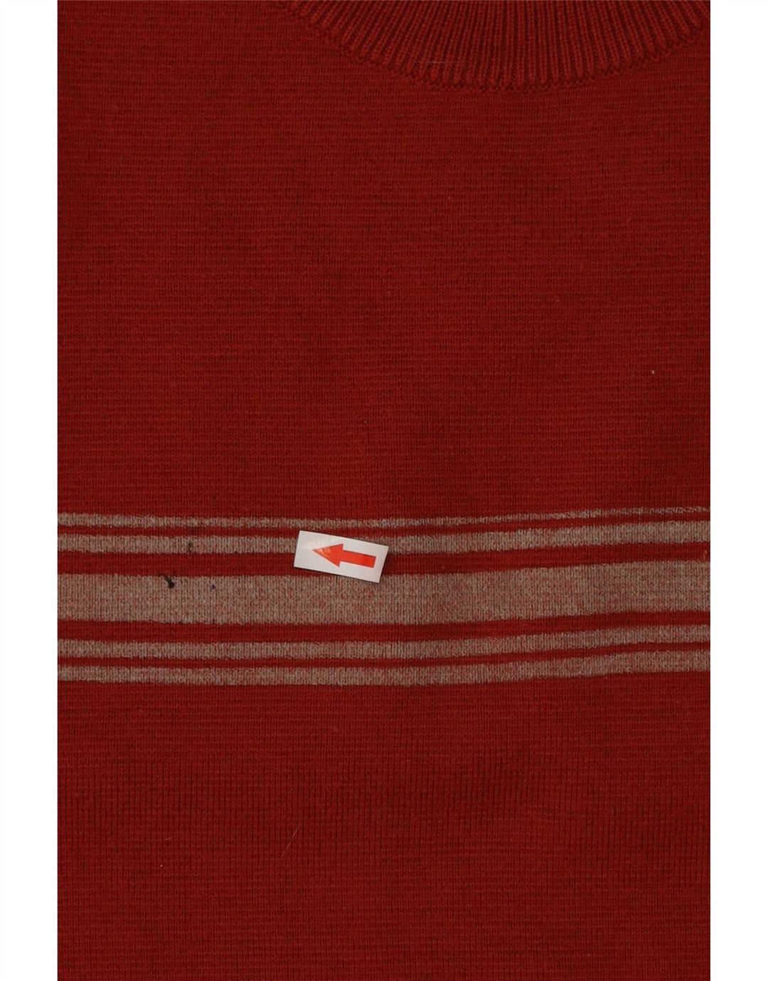Fila Hombre Crew Neck Jumper Sweater XL Rojo Colorblock Lana
