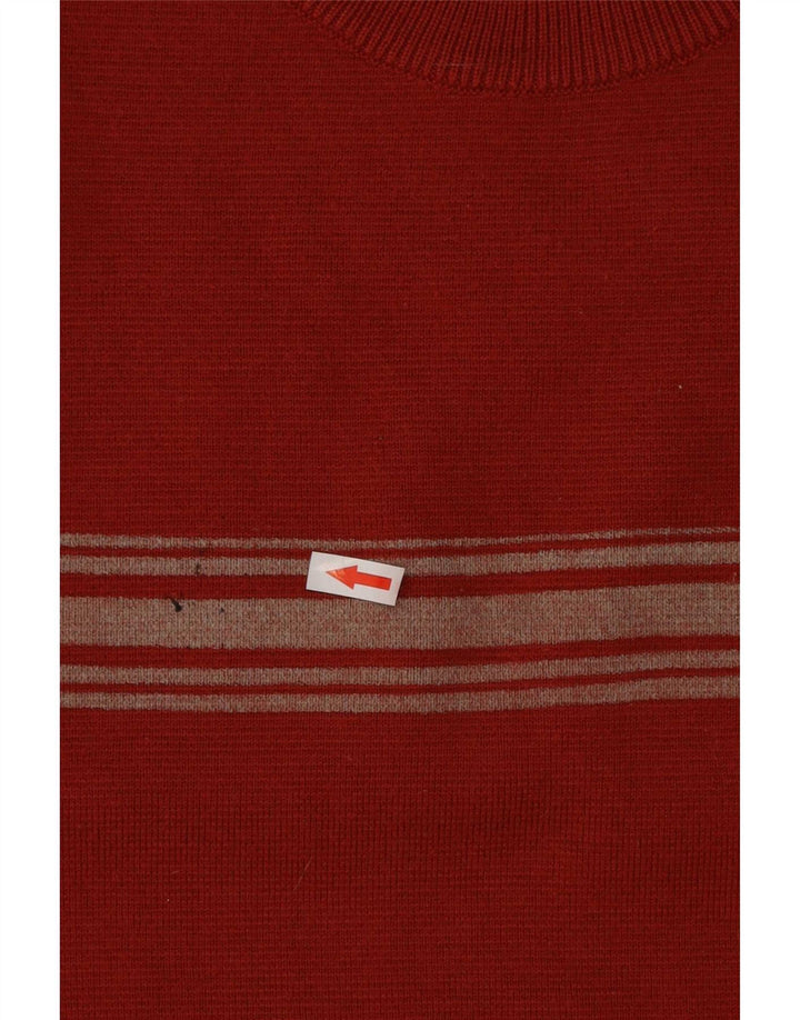 Fila Hombre Crew Neck Jumper Sweater XL Rojo Colorblock Lana