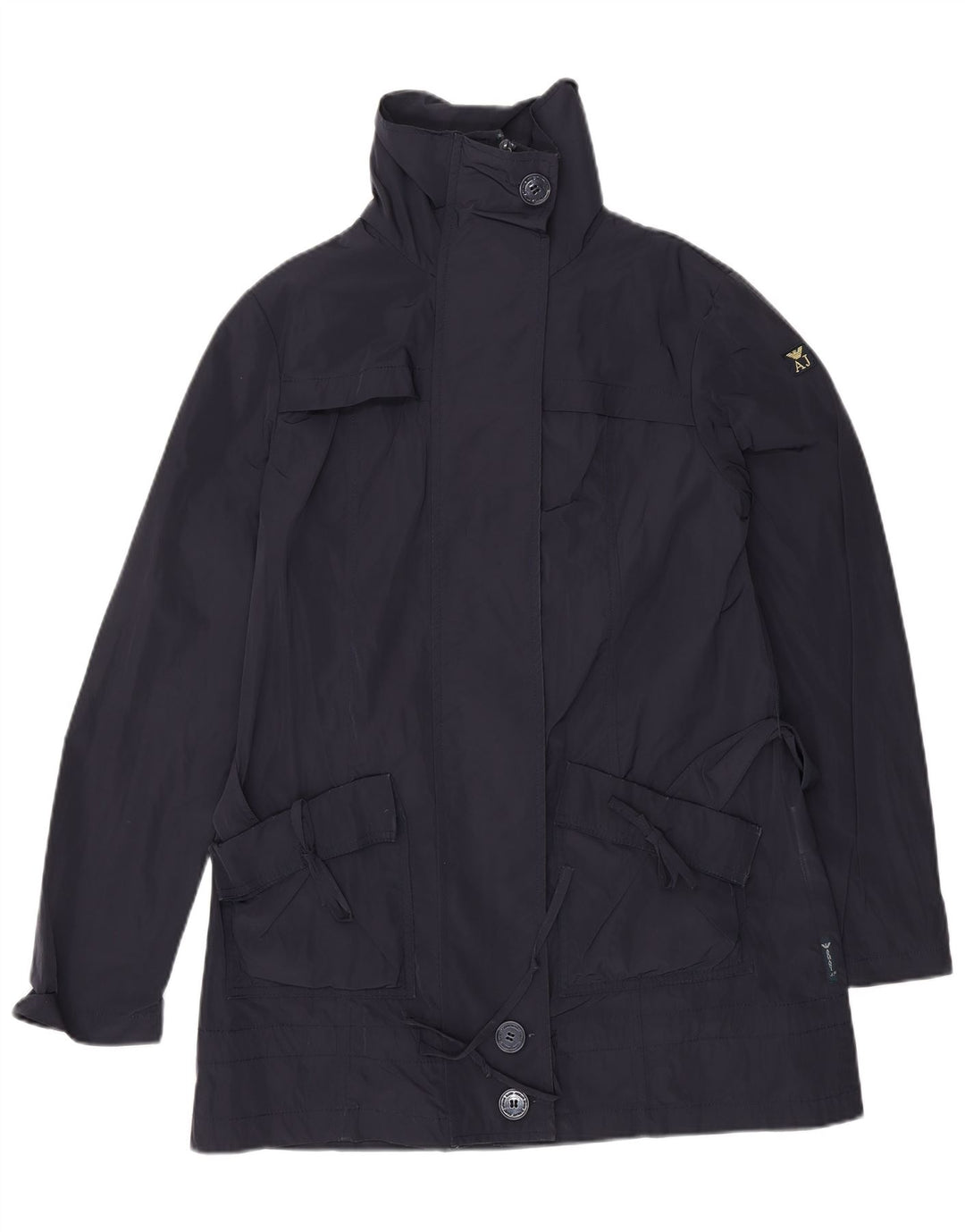 ARMANI JEANS Gabardina para mujer US 6 Medio Azul Marino Poliéster