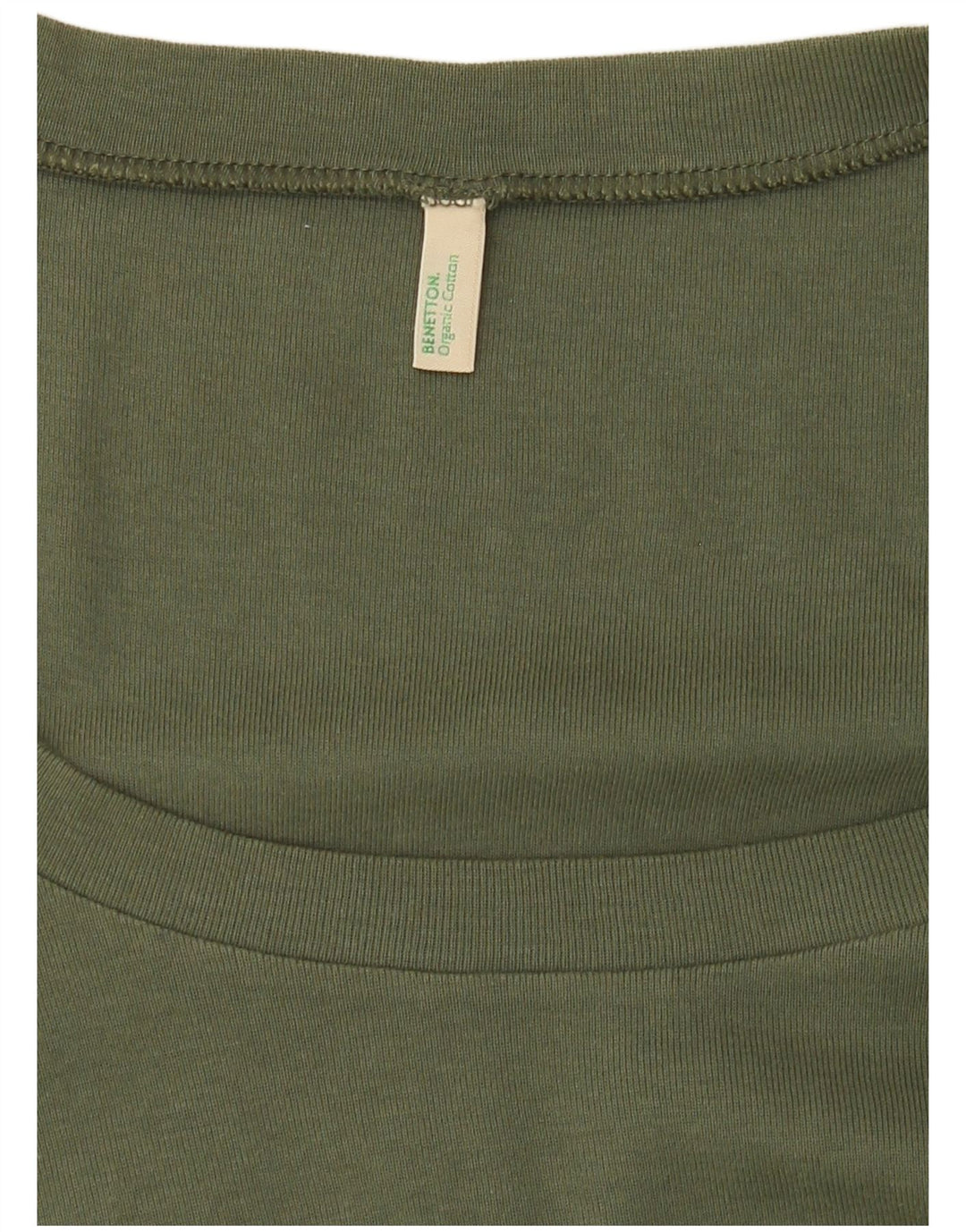 Benetton Camiseta Mujer UK 40 Small Caqui