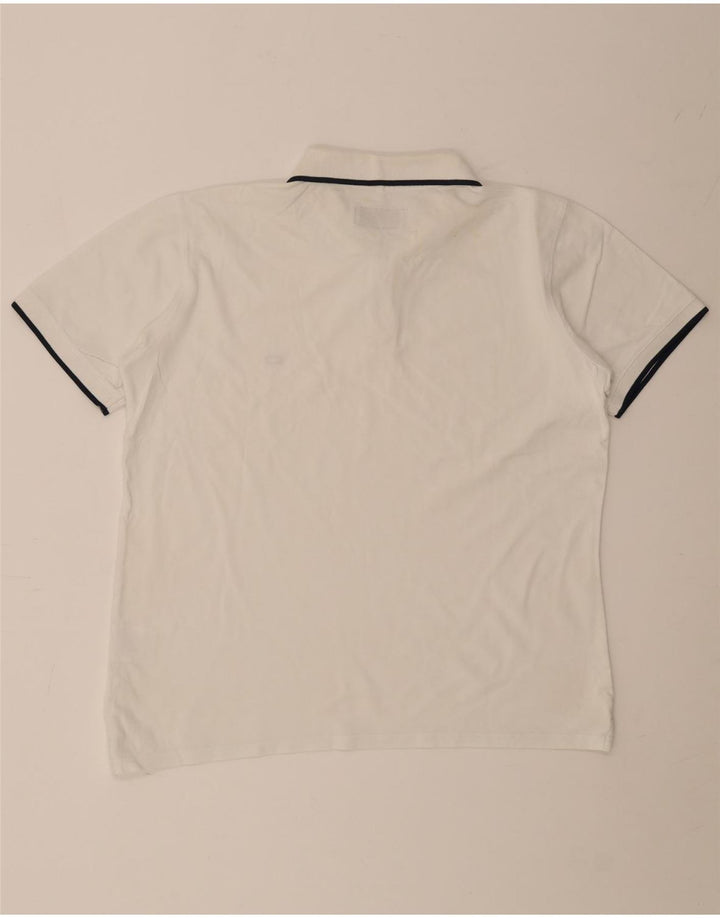 Polo Carrera Hombre Regular Fit XL Blanco Rayas