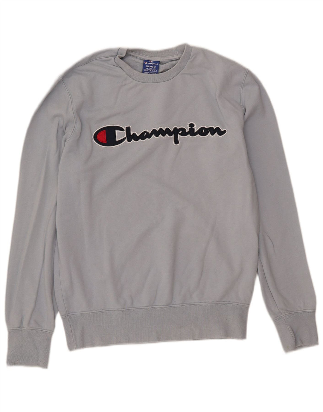 Champion Sudadera Con Estampado Gráfico Jumper De Algodón Azul Medio