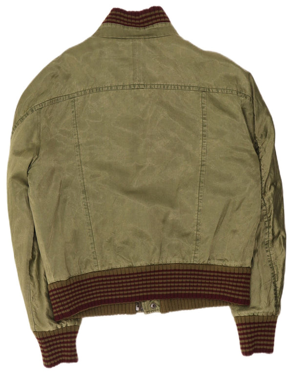 Iceberg Chaqueta bomber gráfica para hombre UK 42 XL Algodón verde