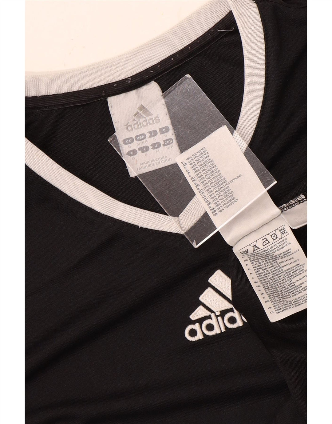 Adidas Mens Climalite Camiseta Top Pequeño Negro Poliéster