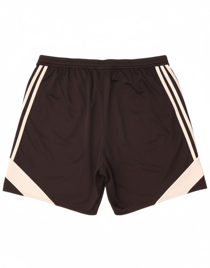 ADIDAS Mens Climalite Sport Shorts Large  Black Colourblock Polyester
