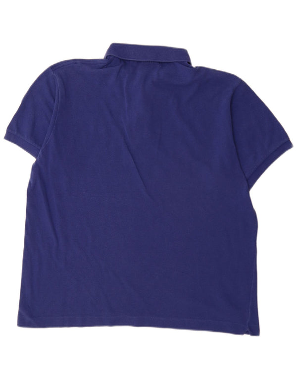 Lacoste Polo de corte clásico para hombre talla 6 XL Algodón azul