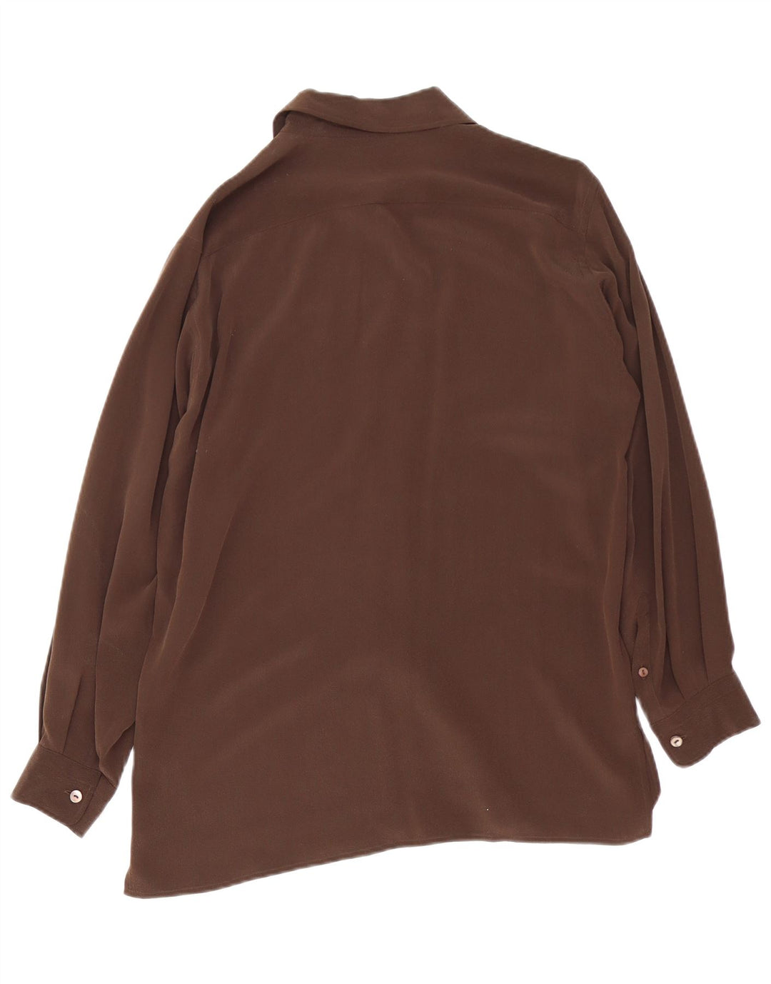 Max Mara Camisa de fin de semana para mujer UK 46 Large Seda marrón