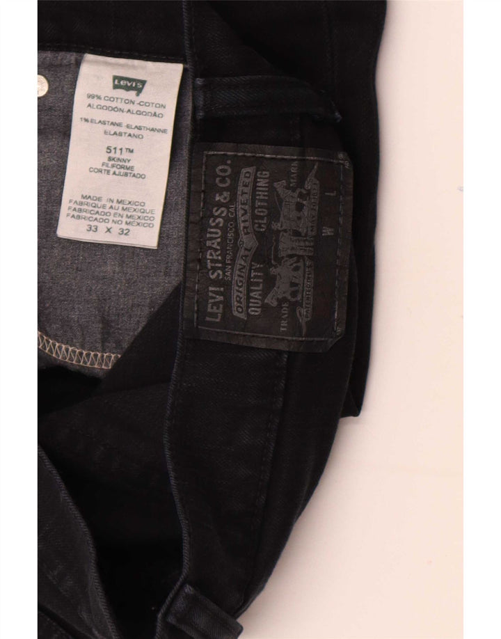 Levi's Vaqueros pitillo 511 para hombre W33 L32 Algodón negro