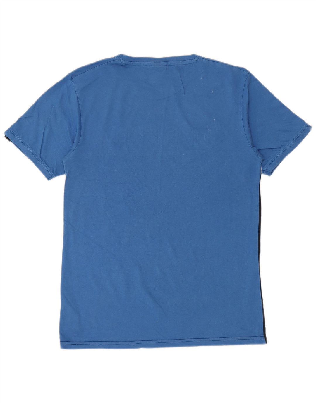 Ellesse Hombre Camiseta Top Medium Azul Marino Colorblock Algodón