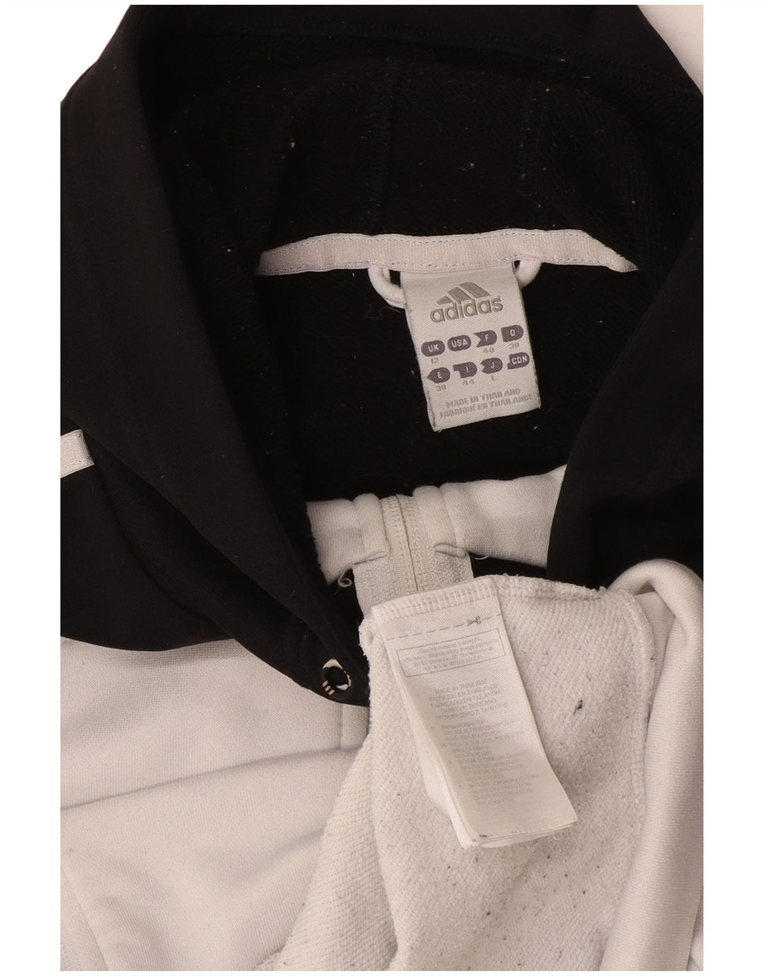 Adidas - Sudadera con capucha y cremallera para mujer, talla M, color negro, poliéster