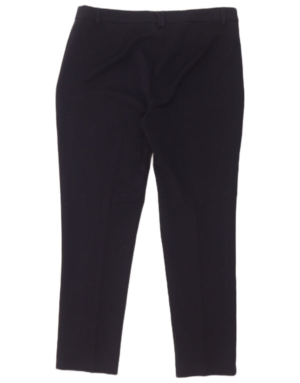 Marks & Spencer Pantalones de traje de cintura alta para mujer UK 40 Large W34 L29 Navy Bl