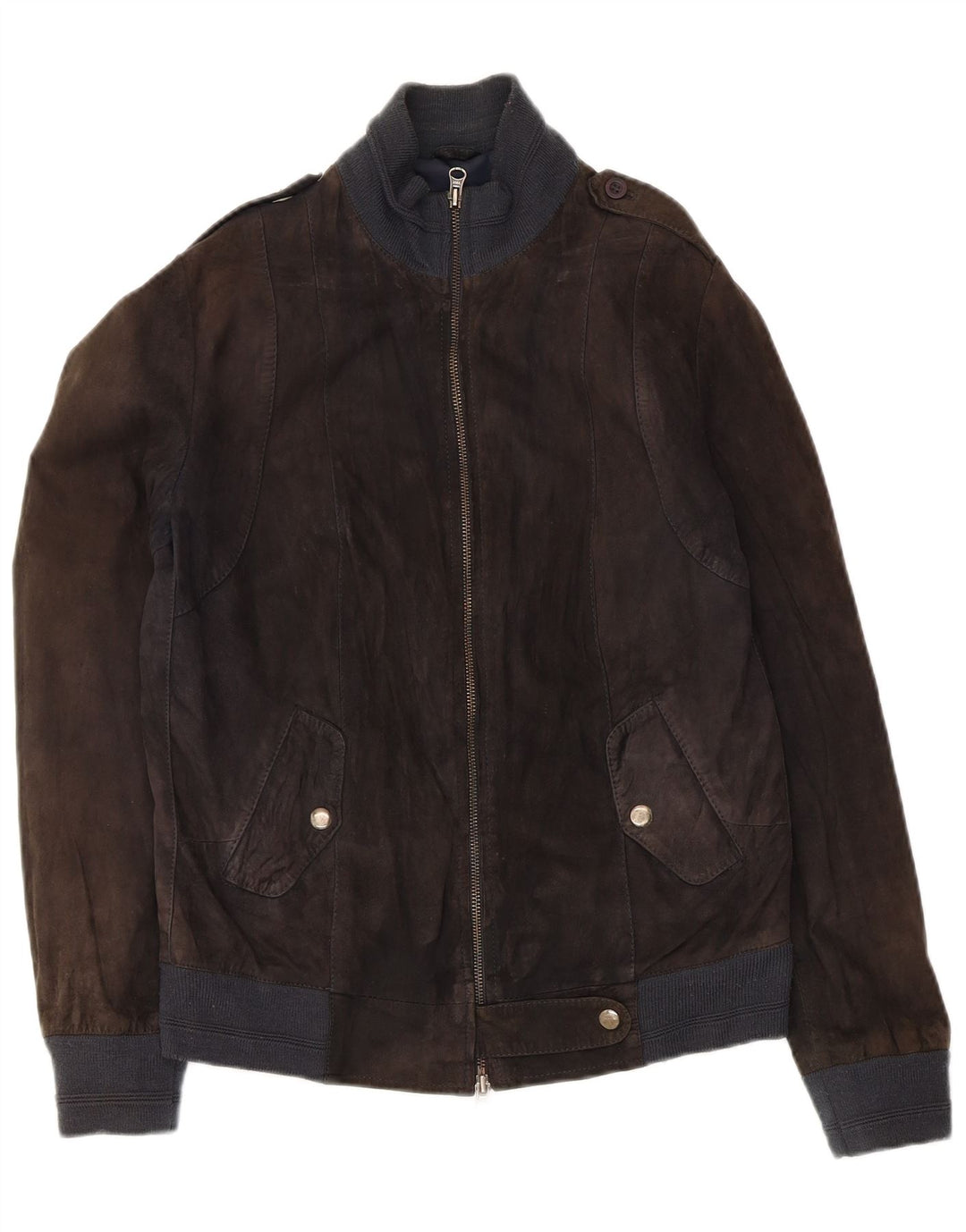 Chaqueta bomber de ante militar Koan para mujer IT 44 Cuero negro mediano