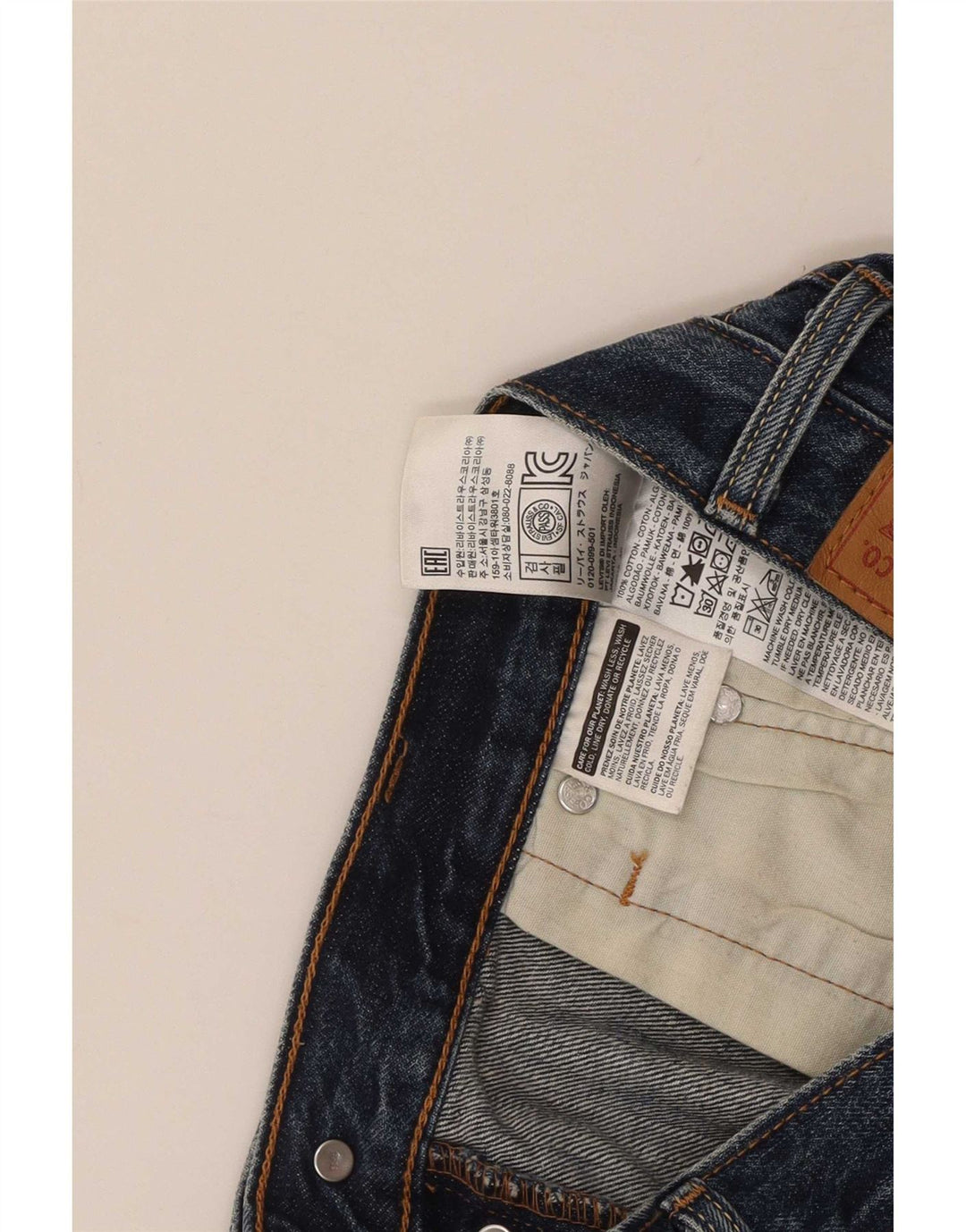 Levi's Mujer Denim Hot Pants W29 Algodón Azul Medio